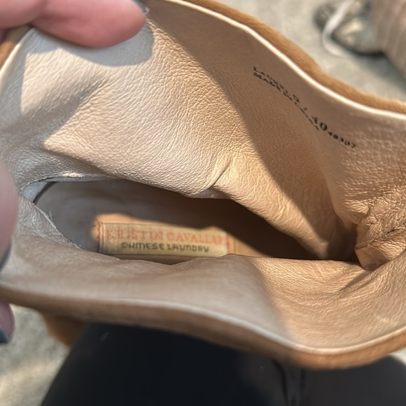 Kristin Cavallari Chinese Laundry Leather Laurel Peep Toe Booties - Picture 6 of 6